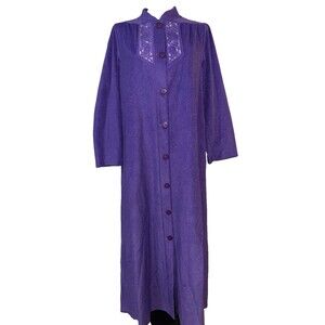 Shadowline Vintage NWT 1984 Womens Long Velour Robe/Nightgown/House Dress size S